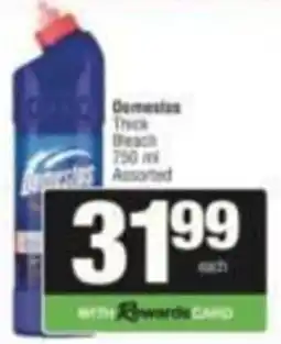 SuperSpar Domestos Thick Bleach Assorted offer