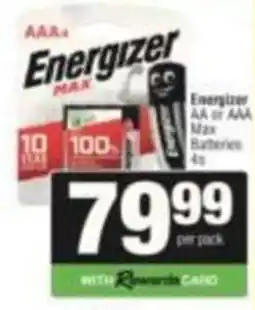 SuperSpar Energizer MAX AAA Batteries offer