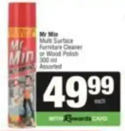 SuperSpar Mr Min Multi Surface Furniture Cleaner or Wood Polish Assorted offer