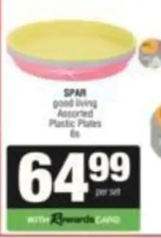 SPAR good living Assorted Plastic Plates