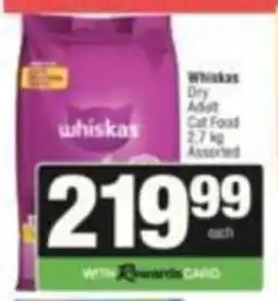 SuperSpar Whiskas Dry Adult Cat Food Assorted offer