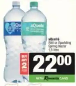 SuperSpar aQuelle Still or Sparkling Spring Water offer