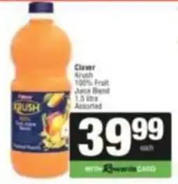 SuperSpar Clover Krush 100% Fruit Juice Blend Assorted offer