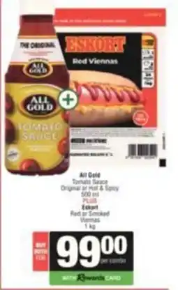 SuperSpar All Gold Tomato Sauce offer