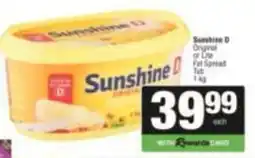 SuperSpar Sunshine D Original Fat Spread offer