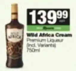 SuperSpar Wild Africa Cream Premium Liqueur offer