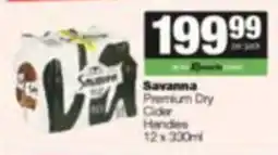 SuperSpar Savanna Premium Dry Cider offer