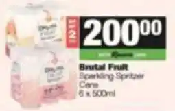 SuperSpar Brutal Fruit Sparkling Spritzer Cans offer