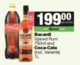 SuperSpar Bacardi Spiced Rum and Coca-Cola offer