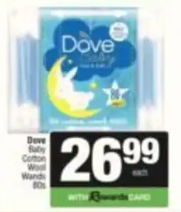 SuperSpar Dove Baby Cotton Wool Wands offer