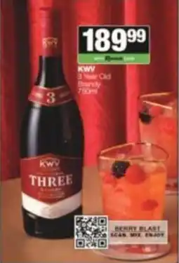 SuperSpar KWV THREE Brandy offer