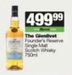 SuperSpar The Glenlivet Founder's Reserve Single Malt Scotch Whisky offer