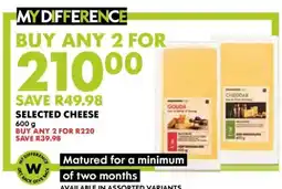 Woolworths Selected Cheese offer