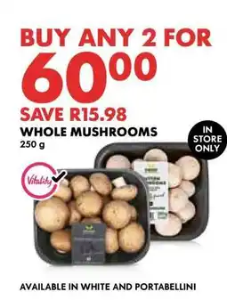 Woolworths Whole Mushrooms offer