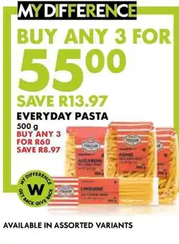 Woolworths Everyday Pasta offer