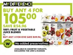 Woolworths 100% Fruit & Vegetable Juice Blends offer