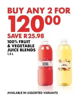 Woolworths 100% Fruit & Vegetable Juice Blends offer