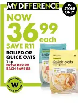 Woolworths Rolled or Quick Oats offer