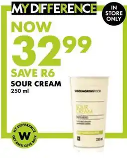 Woolworths Sour Cream offer