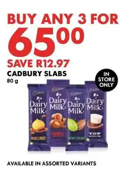 Woolworths Cadbury Slabs offer