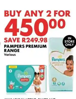 Woolworths Pampers Premium Range offer