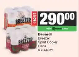 Spar Tops Bacardi Breezer Spirit Cooler Cans offer