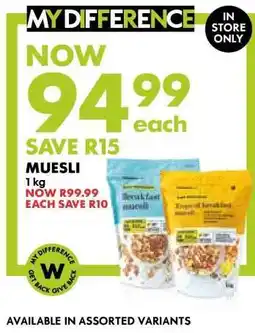 Woolworths Muesli offer