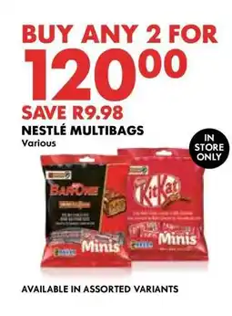 Woolworths Nestlé Multibags offer
