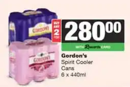 Spar Tops Gordon's Spirit Cooler Cans offer