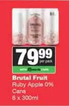 Spar Tops Brutal Fruit Ruby Apple 0% Cans offer