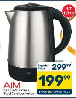 Pick n Pay AIM 1.7 Litre Stainless Steel Cordless Kettle offer