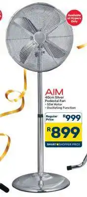 Pick n Pay AIM 40cm Silver Pedestal Fan offer