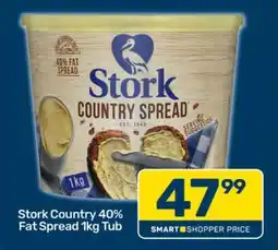 Pick n Pay Stork Country 40% Fat Spread 1kg Tub offer