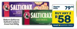 Pick n Pay Bakers Salticrax Salted Crackers Assorted 200g offer