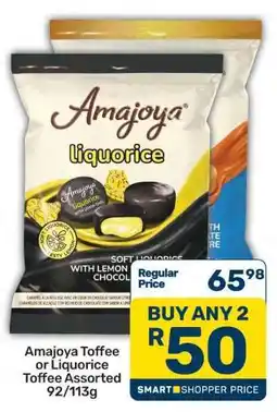 Pick n Pay Amajoya Toffee or Liquorice Toffee Assorted 92/113g offer