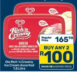 Pick n Pay Ola Rich ‘n Creamy Ice Cream Assorted 1.8 Litre offer