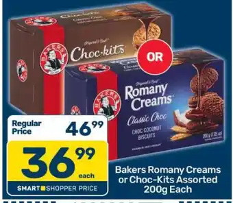Bakers Romany Creams or Choc-Kits Assorted 200g Each