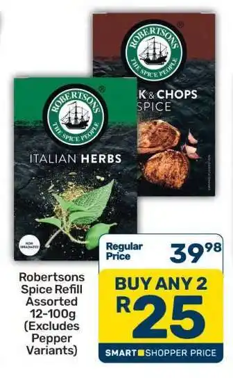 Robertsons Spice Refill Assorted 12-100g