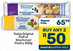 Pick n Pay Today Original Puff or Shortcrust Pastry 400g offer