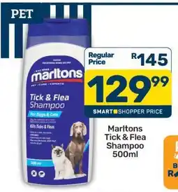 Pick n Pay Marltons Tick & Flea Shampoo 500ml offer