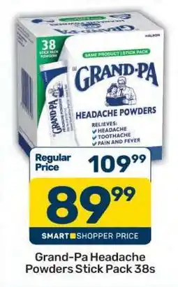 Pick n Pay Grand-Pa Headache Powders Stick Pack 38s offer