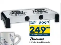 Pick n Pay Pineware 2-Plate Spiral Hotplate offer