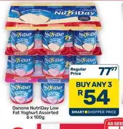 Pick n Pay Hypermarket Danone NutriDay Low Fat Yoghurt Assorted 6 x 100g offer