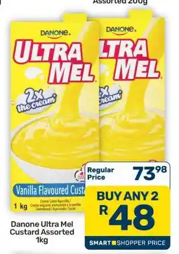 Pick n Pay Hypermarket Danone Ultra Mel Custard Assorted 1kg offer