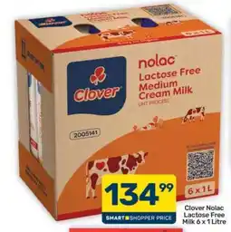 Pick n Pay Hypermarket Clover Nolac Lactose Free Milk 6 x 1 Litre offer