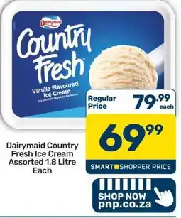 Pick n Pay Hypermarket Dairymaid Country Fresh Ice Cream Assorted 1.8 Litre offer