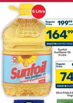 Pick n Pay Hypermarket Sunfoil Sunflower Oil 5 Litre offer