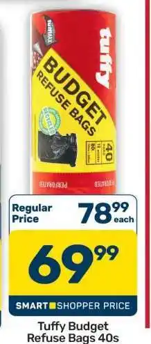 Pick n Pay Hypermarket Tuffy Budget Refuse Bags 40s offer
