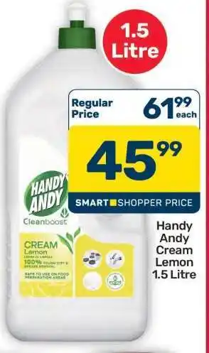 Pick n Pay Hypermarket Handy Andy Cream Lemon 1.5 Litre offer