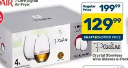 Pick n Pay Hypermarket Pauline Crystal Stemless Wine Glasses 6-Pack offer